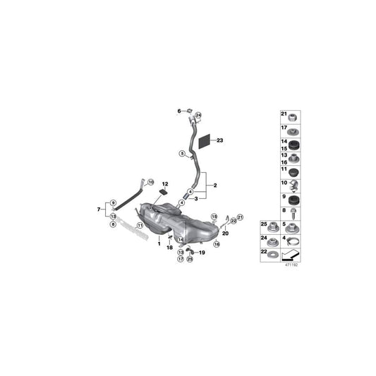 Genuine BMW 16117451411 F30 Earth Strap (Inc. 330e)