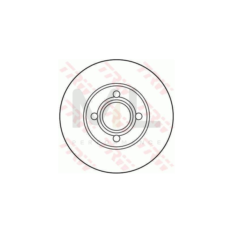 TRW DF2680 Brake Disc for AUDI 90 B3 (89, 89Q, 8A) Vented  - 1 piece