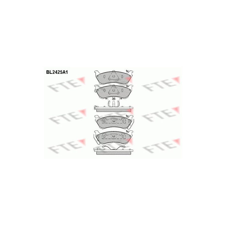 FTE Bl2425A1 Brake Pad Set Suitable for Mercedes-Benz ML-Class (W163)