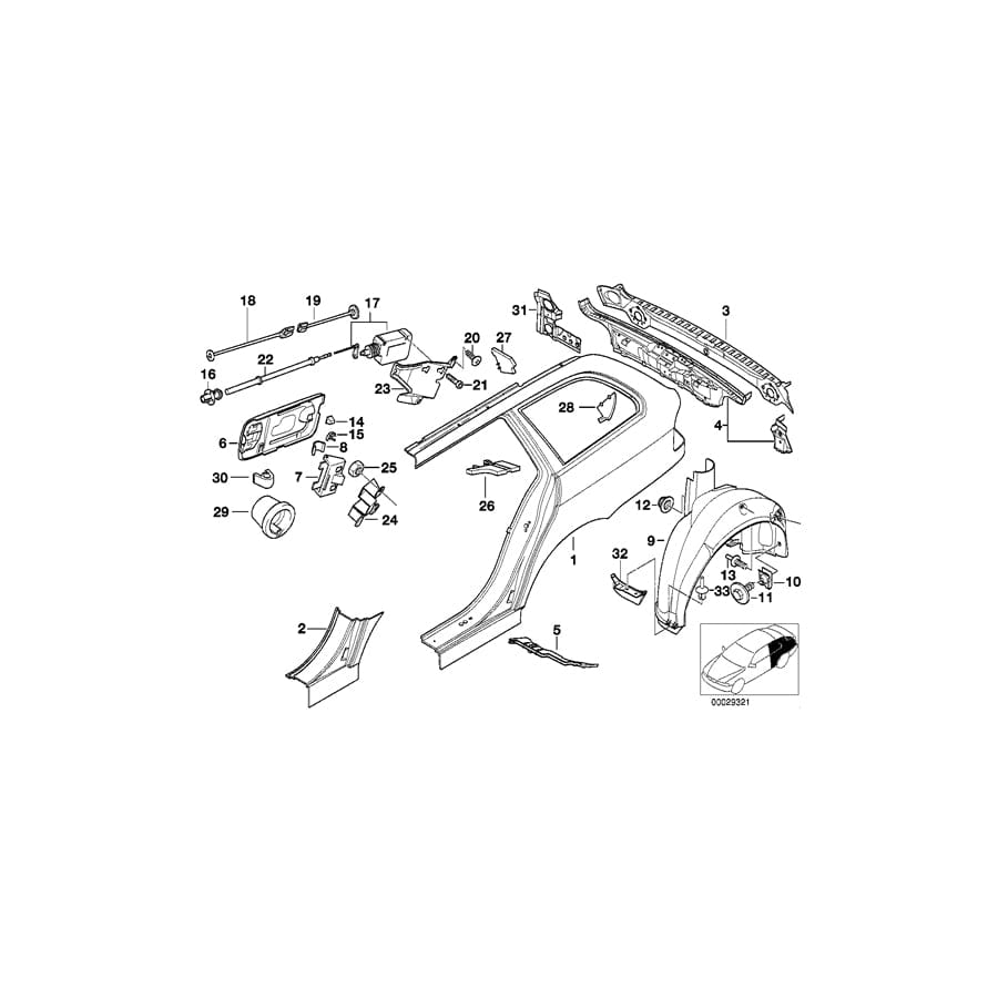 Genuine BMW 51258209625 E39 Actuator Holder (Inc. 525tds, 520d & 530i)