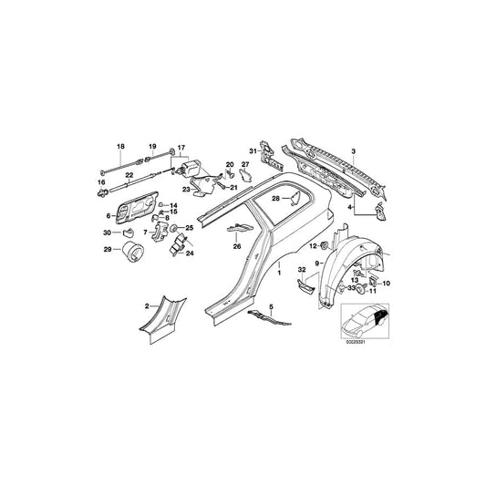 Genuine BMW 51258209625 E39 Actuator Holder (Inc. 525tds, 520d & 530i)