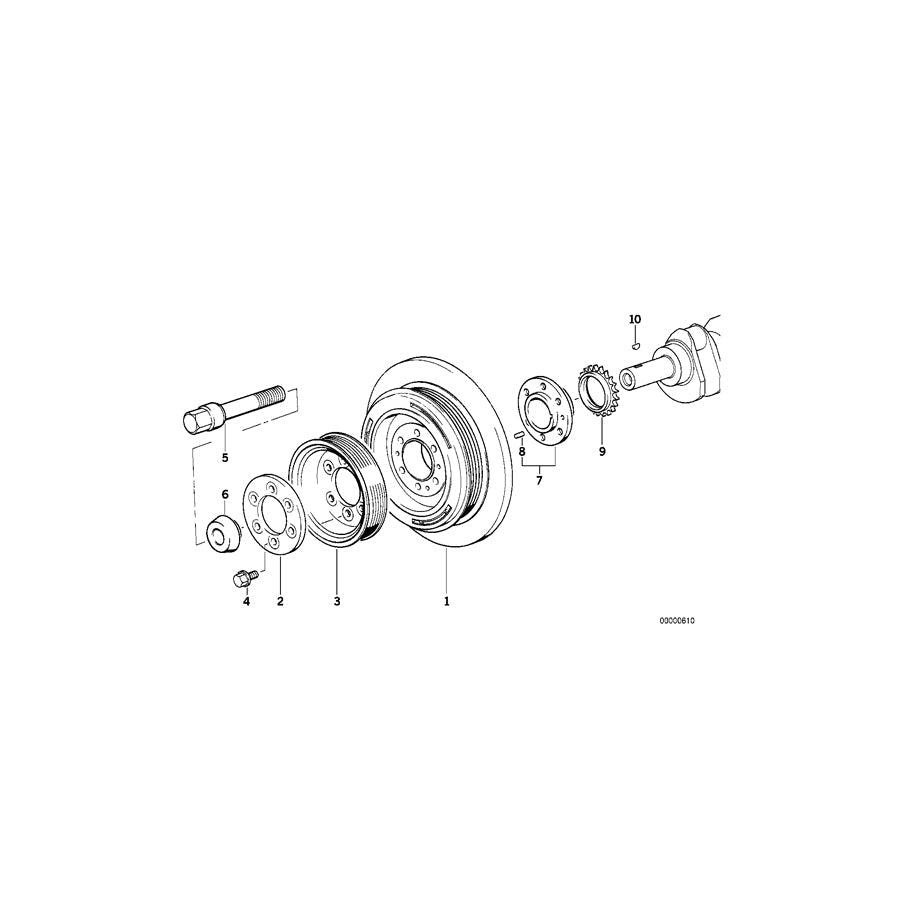 Genuine BMW 11212243401 E39 E38 E34 Sprocket (Inc. 725tds, 525td & 325td)
