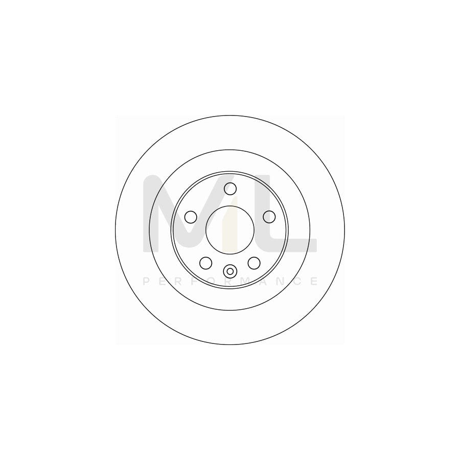 TRW DF6588 Brake Disc Solid, Painted, High-carbon  - 1 piece