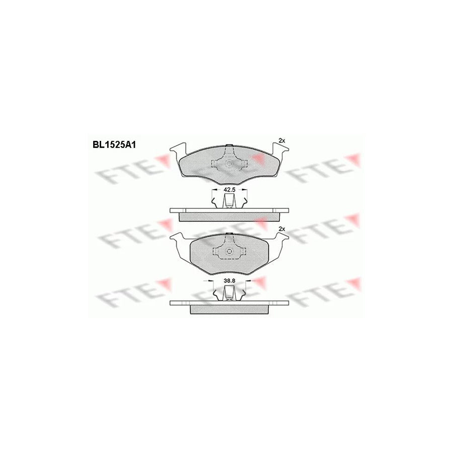FTE Bl1525A1 Brake Pad Set