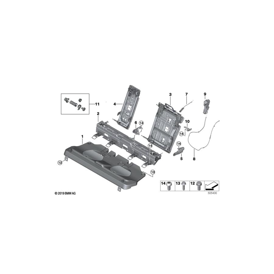 Genuine BMW 52207449453 G06 Lock Striker, Left (Inc. X6 40iX, X6 30dX & X6 M50dX)