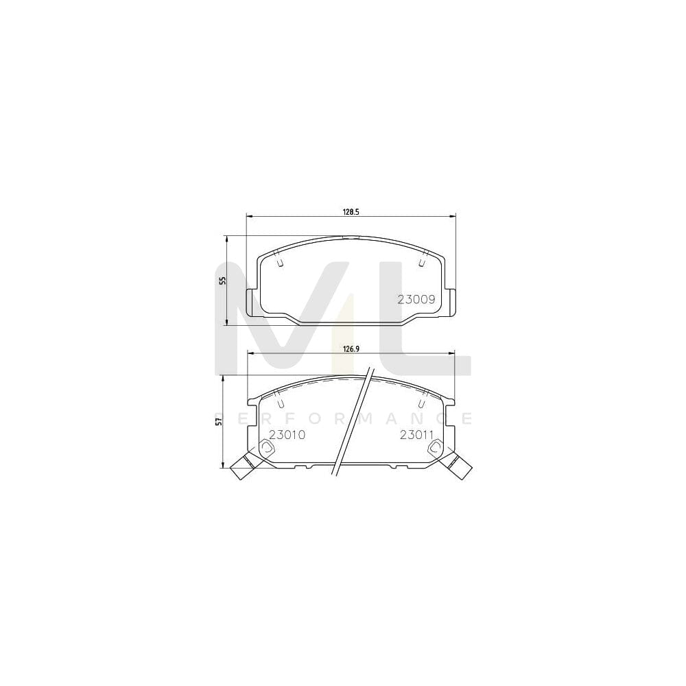 Hella 8DB 355 009-831 Brake Pad Set With Acoustic Wear Warning | ML Performance Car Parts