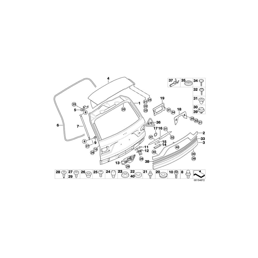Genuine BMW 51137062293 E53 E83 Lens F Registration Plate Illumination (Inc. X3 3.0i, X5 4.4i & X5 3.0d)