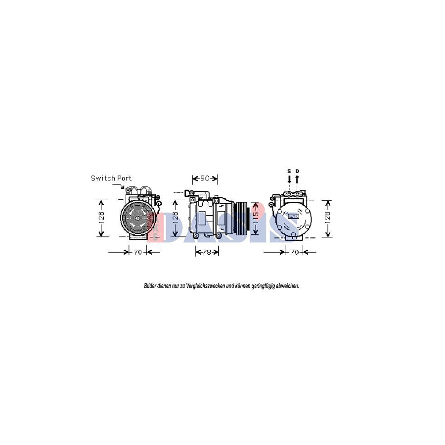 AKS Dasis 851025N Compressor, Air Conditioning