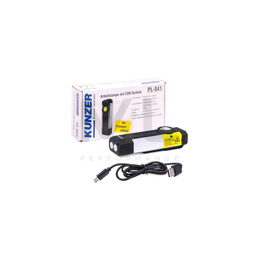 KUNZER PL-041 Inspection lamp LED 500 / 250 / 120 lm 3.7V with charger with rechargeable battery