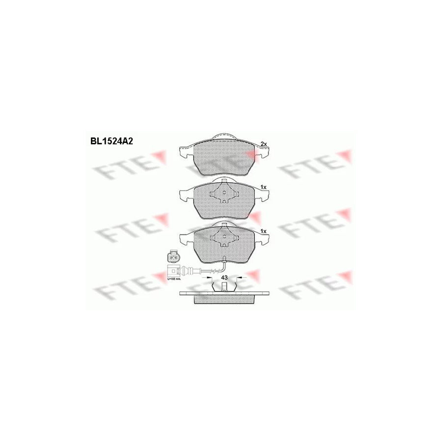 FTE Bl1524A2 Brake Pad Set