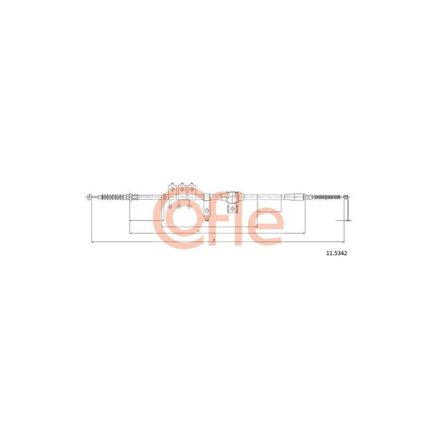 Cofle 11.5342 Hand Brake Cable for Ford Ranger Mk2 (Et)
