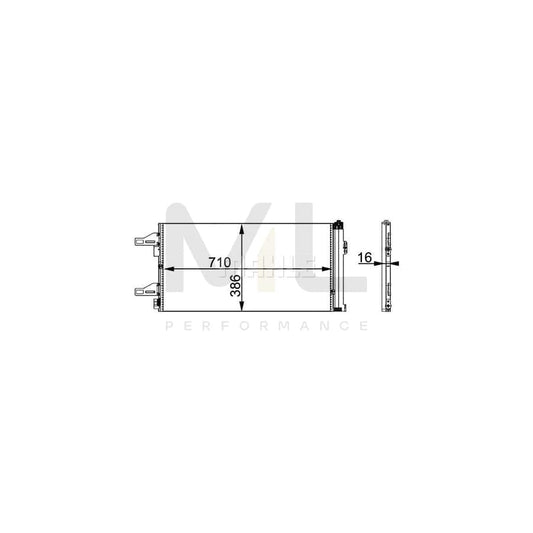 MAHLE ORIGINAL AC 363 000P Air conditioning condenser with dryer, for vehicles with front and rear air conditioning | ML Performance Car Parts