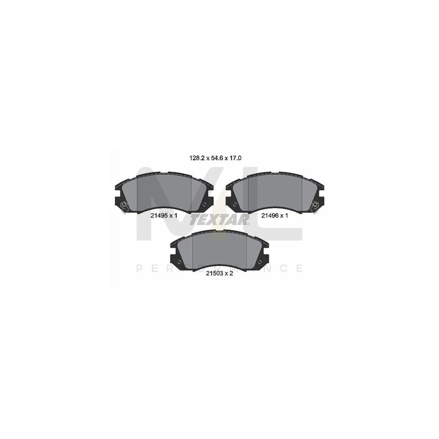 TEXTAR 2149501 Brake pad set with acoustic wear warning