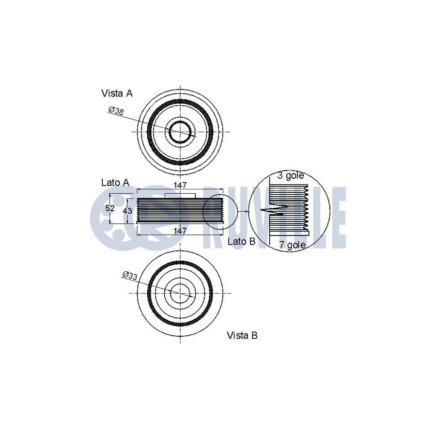 Ruville 55379 Alternator Freewheel Clutch