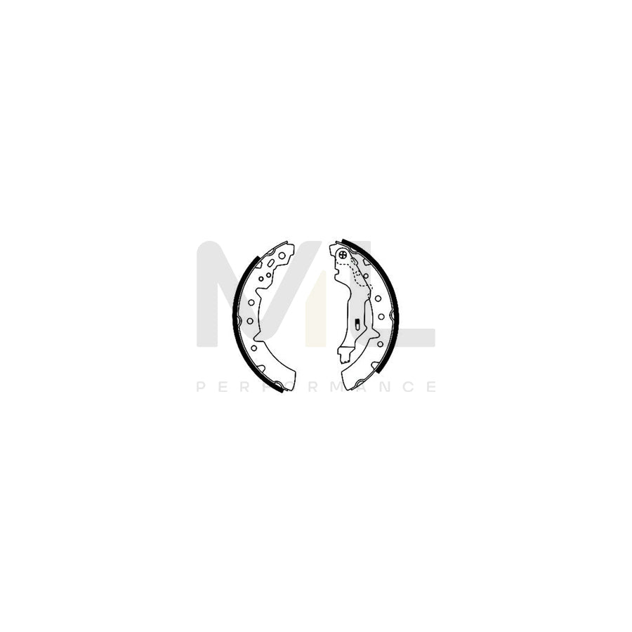 TEXTAR 91057000 Brake Shoe Set with handbrake lever