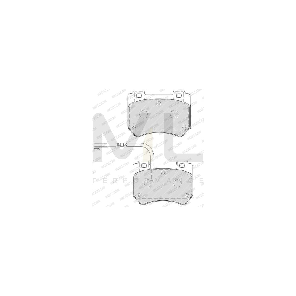 Ferodo Premier FDB4206 Brake Pad Set Incl. Wear Warning Contact, Without Accessories