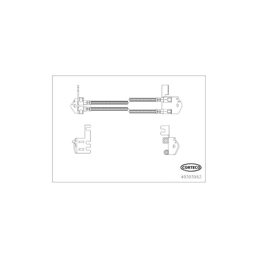 Corteco 49393982 Brake Hose for Ford Transit