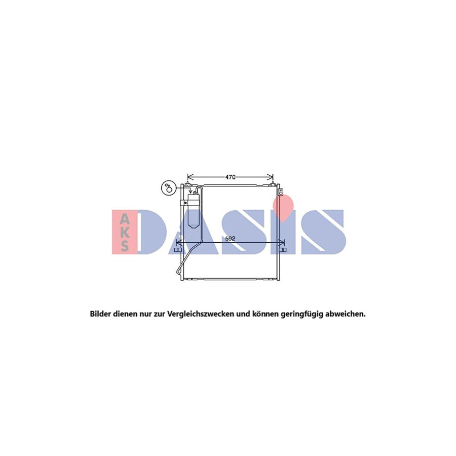 AKS Dasis 142042N Air Conditioning Condenser for Mitsubishi Pajero Sport II Off-Road (Kh, Kg)