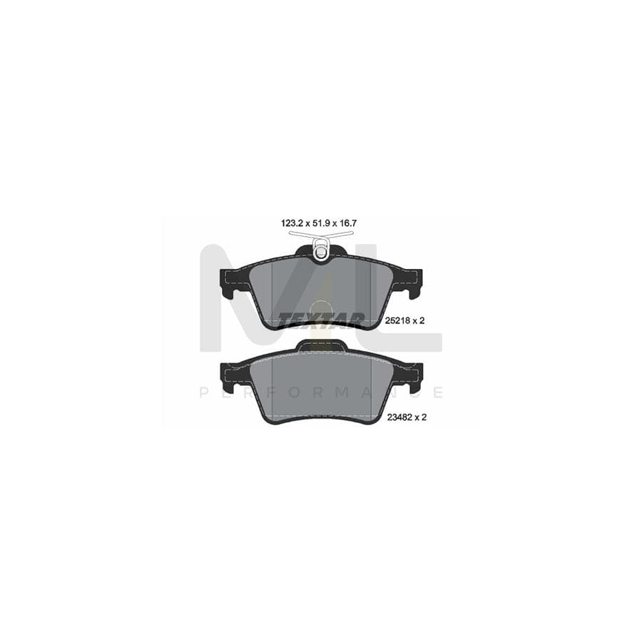 TEXTAR 2521801 Brake pad set for PEUGEOT 508 not prepared for wear indicator