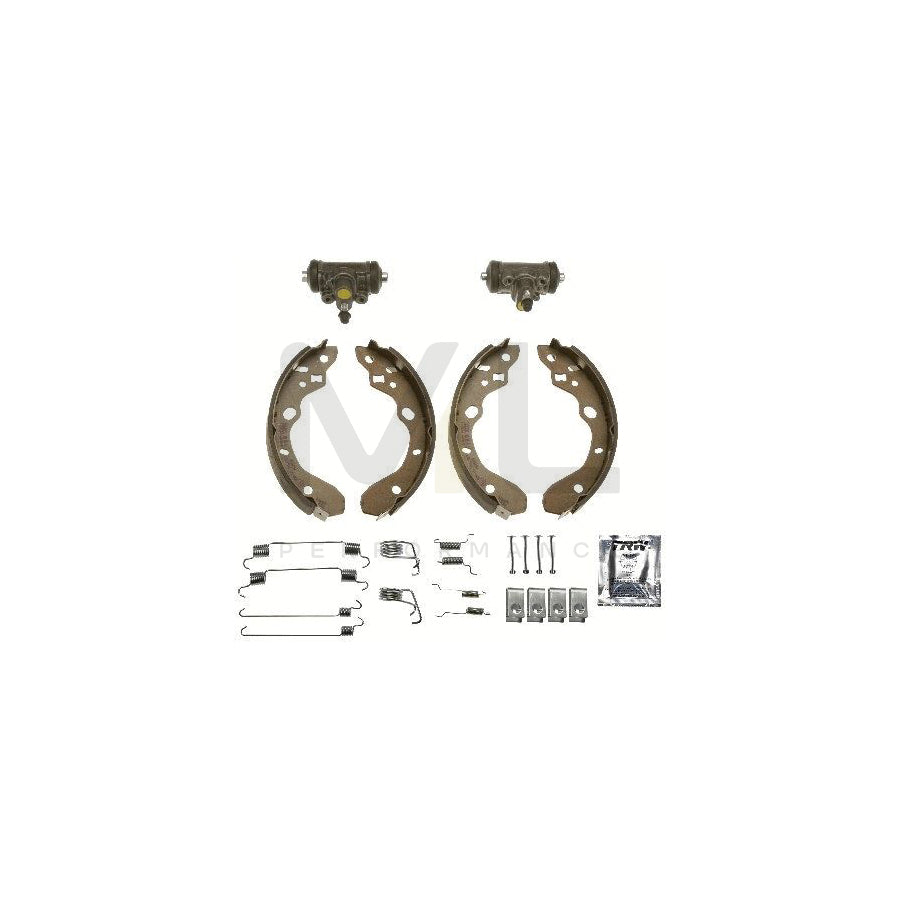 TRW Brake Kit BK1983 Brake Shoe Set for MAZDA 323 with wheel brake cylinder