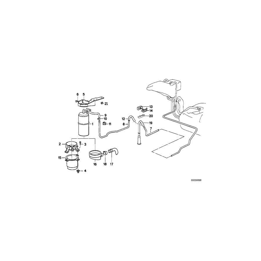 Genuine BMW 16131179606 E34 Vent Pipe L=4497mm (Inc. 535i, M5 & 518g)