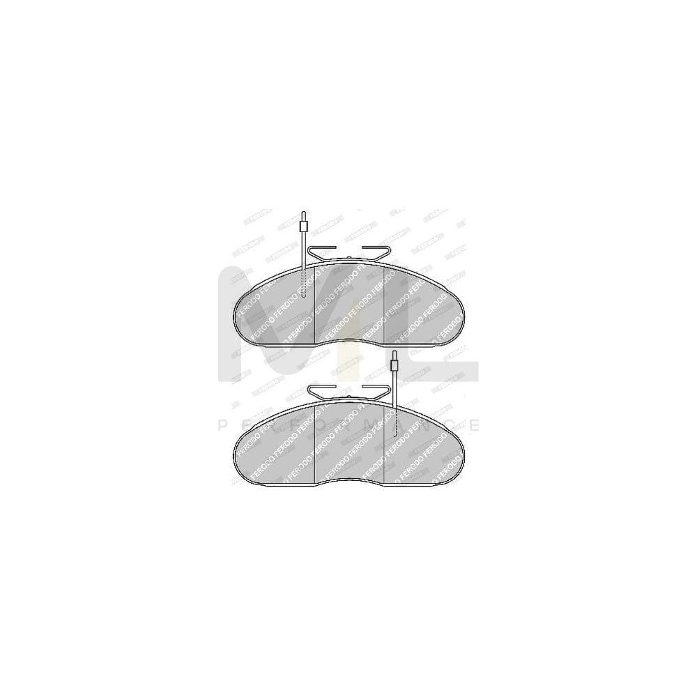 Ferodo Premier FVR792 Brake Pad Set Incl. Wear Warning Contact, Without Accessories
