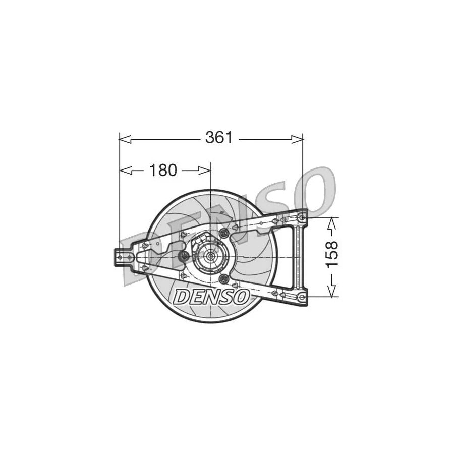 DENSO DER09011 Fan, Radiator for Fiat Cinquecento (170)