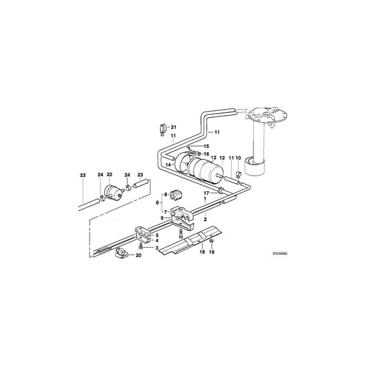 Genuine BMW 16121178828 E32 Return Pipe (Inc. 730i & 735i)