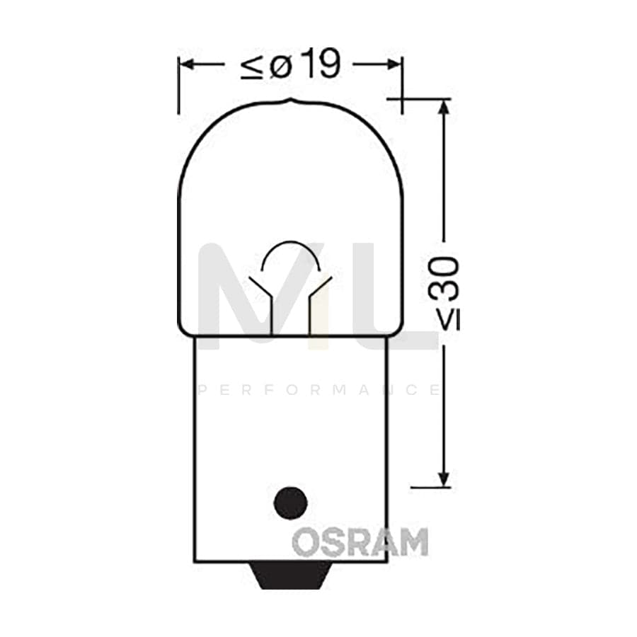 OSRAM ORIGINAL 5637-02B Bulb, licence plate light 24V 10W, R10W, BA15s