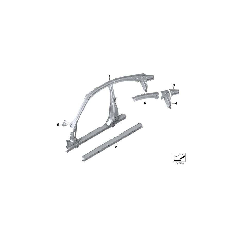 Genuine BMW 41008063222 F82 Bracket, Front Brace, Right (Inc. M4, M4 CS & M4 GTS)