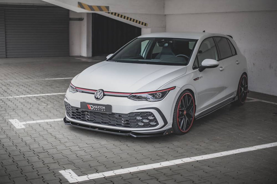 Maxton Design Volkswagen Golf GTI / R-Line MK8 Front Splitter + Flaps V.2