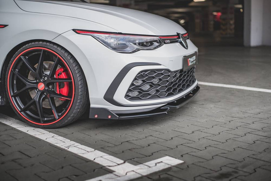 Maxton Design Volkswagen Golf GTI / R-Line MK8 Front Splitter + Flaps V.2