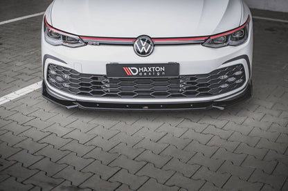 Maxton Design Volkswagen Golf GTI / R-Line MK8 Front Splitter + Flaps V.2