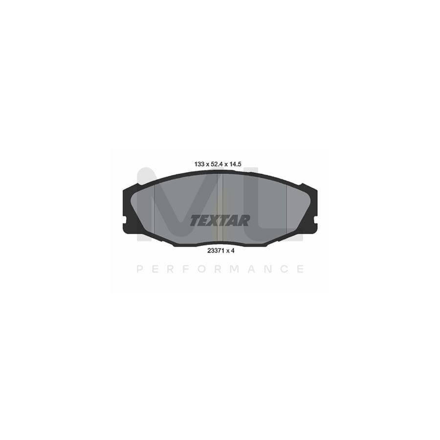 TEXTAR 2337101 Brake pad set for not prepared for wear indicator