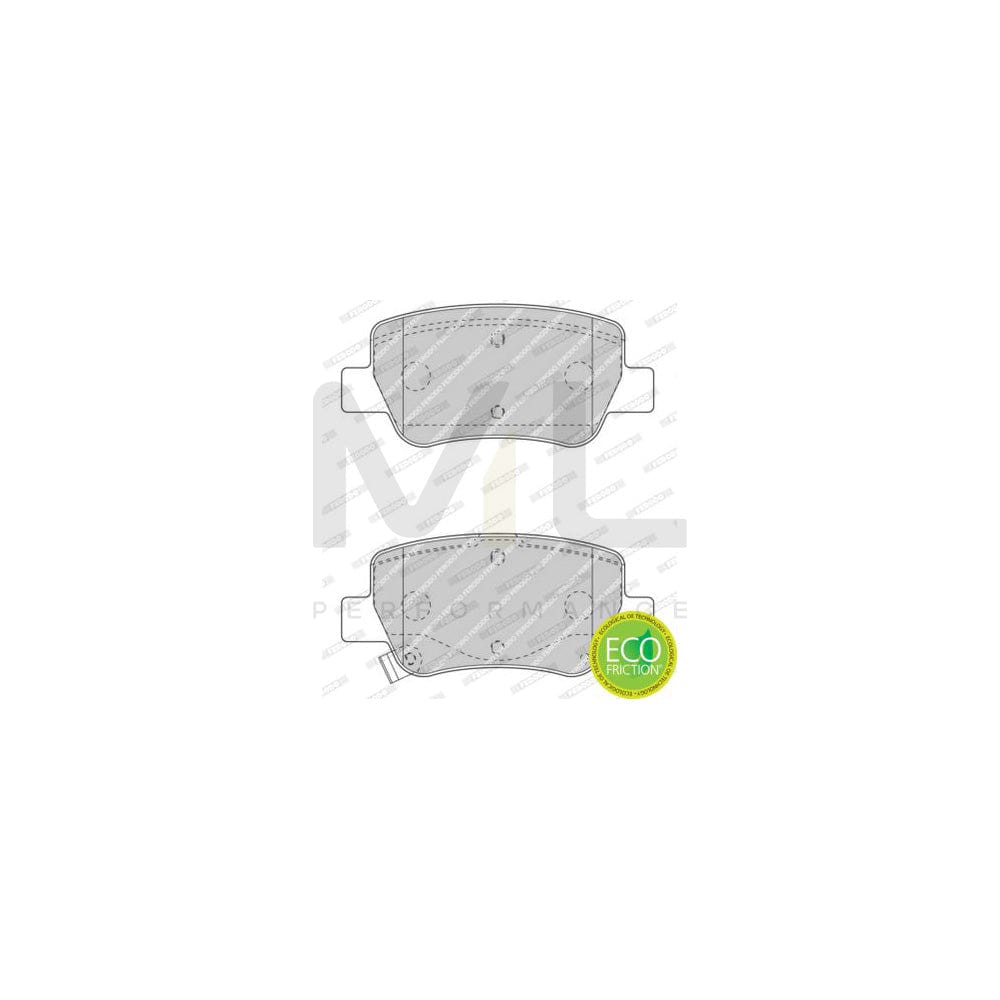 Ferodo Premier Eco Friction FDB4411 Brake Pad Set for Toyota Avensis With Acoustic Wear Warning, Without Accessories