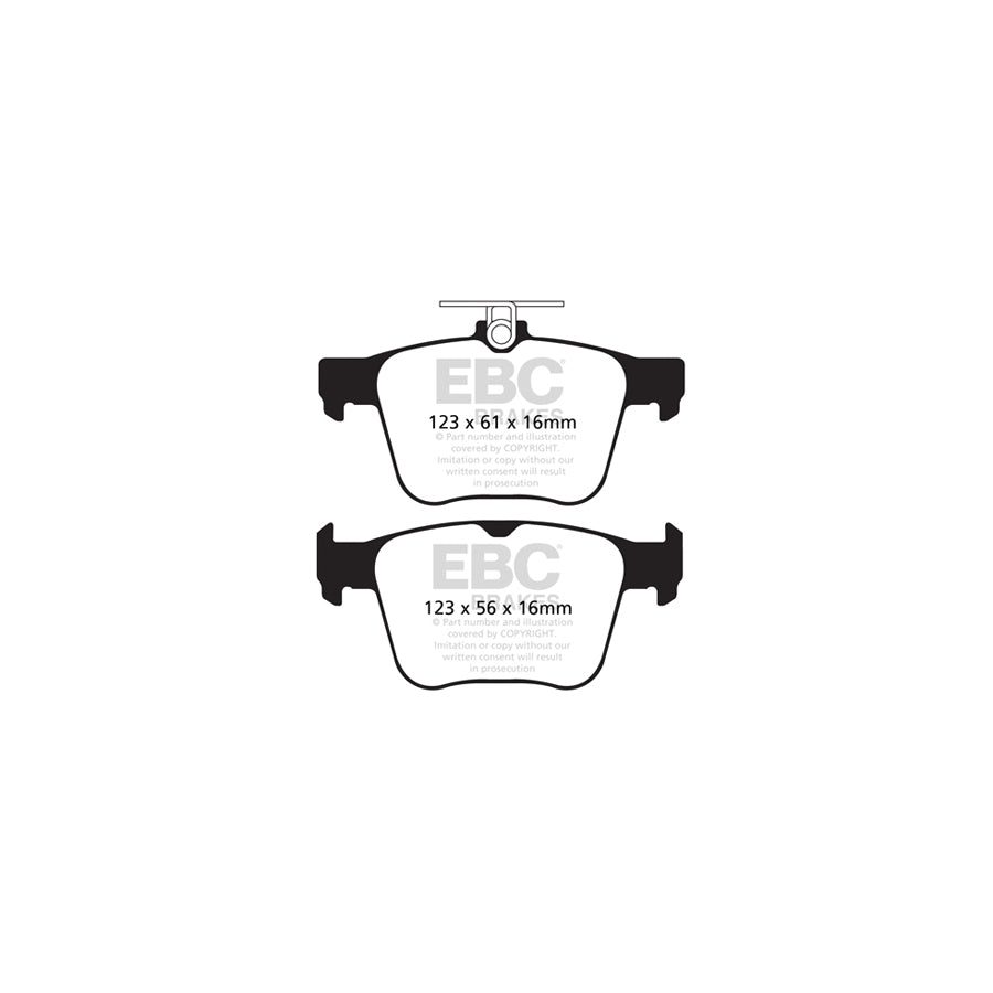 EBC PLK1139 VW Mk7 Yellowstuff Pads and Brake Line Performance Pack - ATE Caliper 3 | ML Performance UK Car Parts