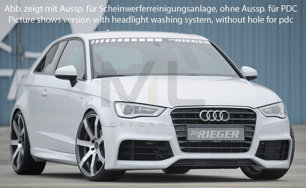 Rieger 00056793 Audi 8V Front Bumper (A3 & S3) 6 | ML Performance UK Car Parts