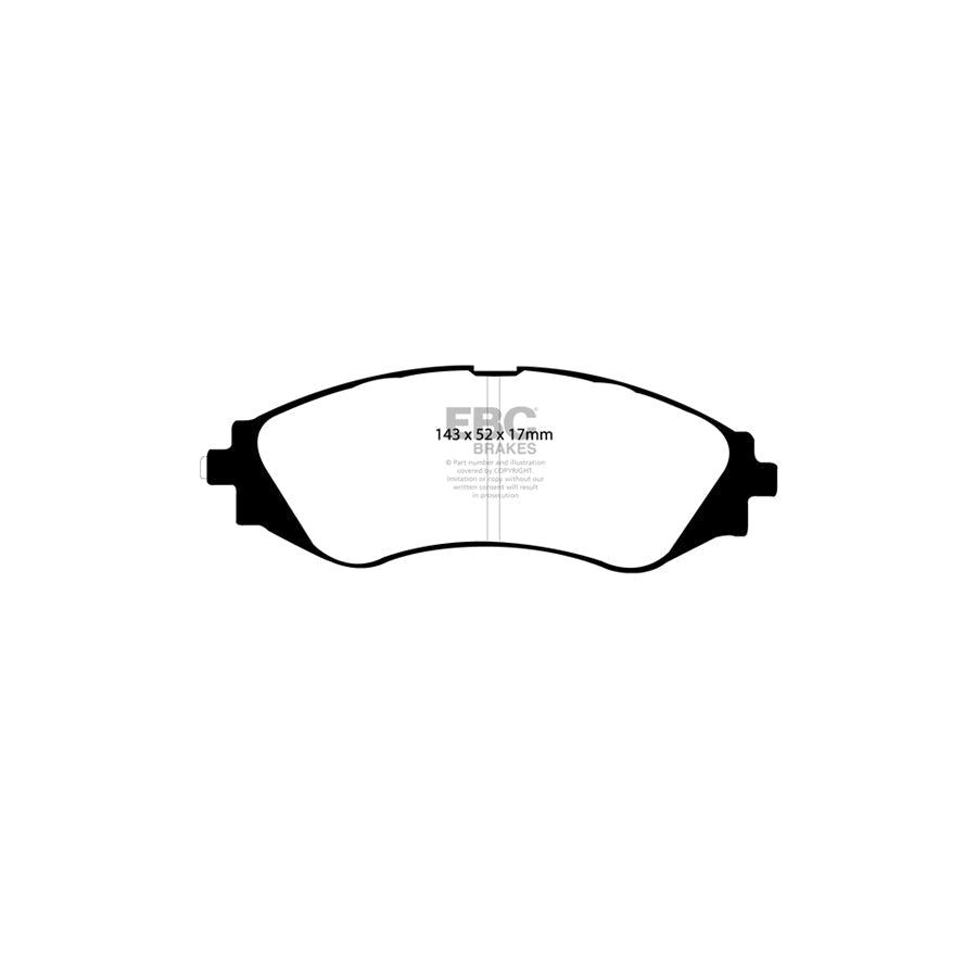 EBC DP21209 Chevrolet Daewoo Holden Greenstuff Front Brake Pads (Inc. Evanda, Leganza, Viva) 2 | ML Performance UK Car Parts