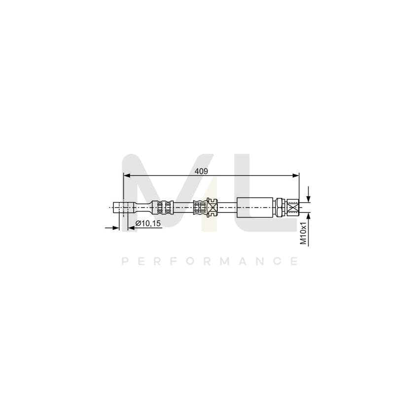 BOSCH 1 987 476 644 Brake Hose 390mm, M10x1 | ML Performance Car Parts