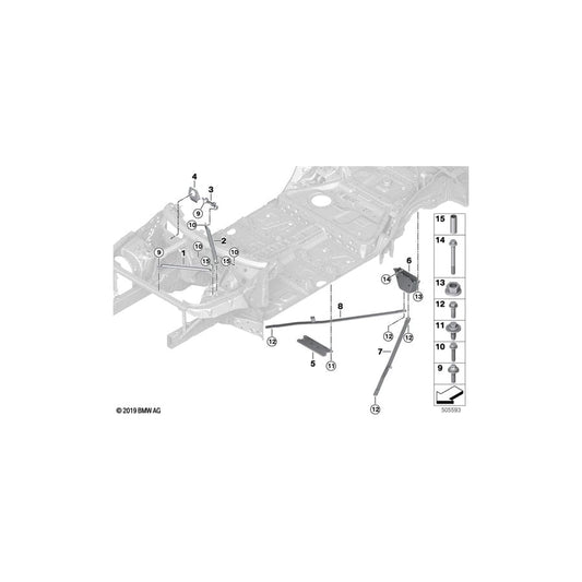 Genuine BMW 51618736999 G06 G05 G07 Torsion Link, Rear Left (Inc. X6 40iX, X7 M50iX & X7 M50dX)