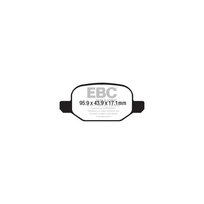 EBC DPX2213 Fiat 500L Ultimax Rear Brake Pads - TRW Caliper 2 | ML Performance UK Car Parts