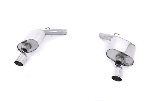 MillTek SSXRR109 Range Rover Sport Rear Silencers / Axel Back with Polished GT-90 Trims