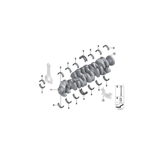 Genuine BMW 11217643257 G02 G32 F21 Crankshaft (Inc. 740i, 440i & X4 M40iX) | ML Performance UK Car Parts
