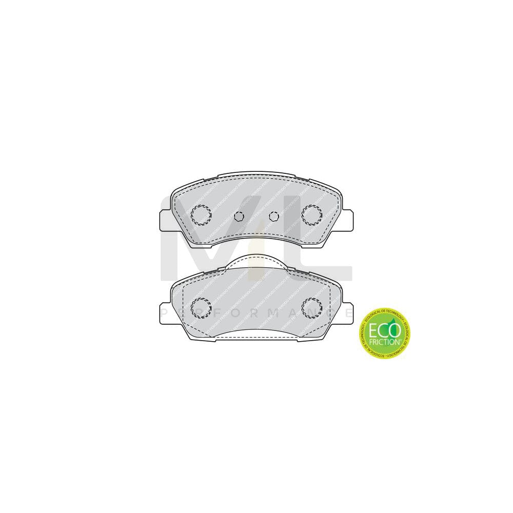 Ferodo Premier Eco Friction FDB4491 Brake Pad Set Not Prepared for Wear Indicator, With Accessories