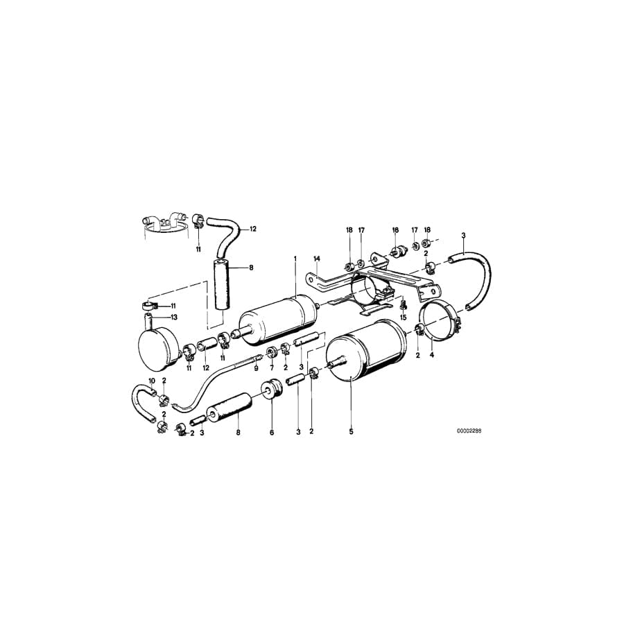 Genuine BMW 16121150350 E23 Braket Fuel Pump (Inc. 728i, 732i & 735i)
