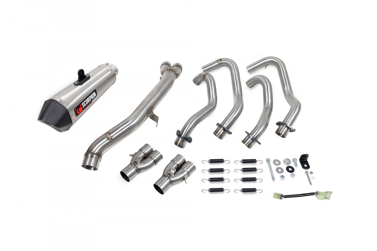 Scorpion RKA141SYSSEO Kawasaki Ninja ZX-25R Serket Taper Full System - Brushed Stainless Steel Sleeve | ML Performance UK UK