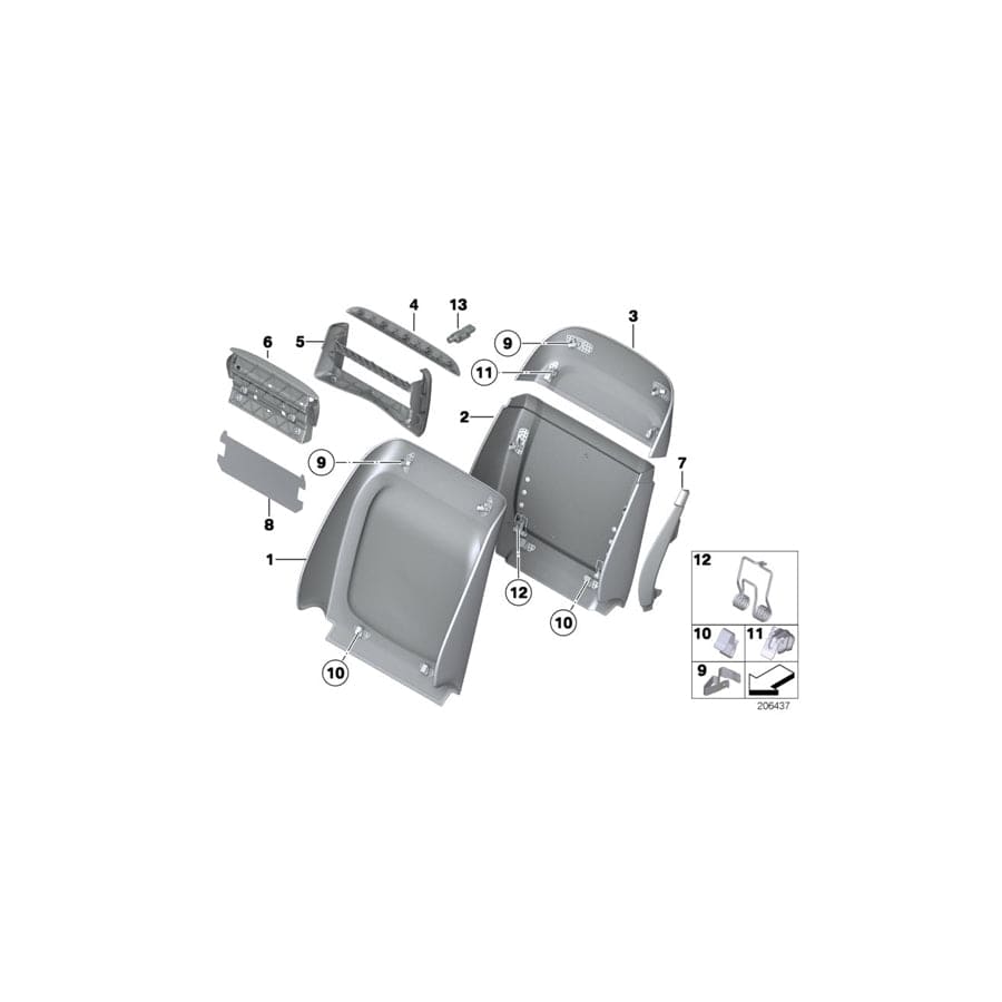 Genuine BMW 52107232107 F10 F07 F11 Rear Section, Basis ZIMTBRAUN (Inc. 550iX, 525d & 528iX)