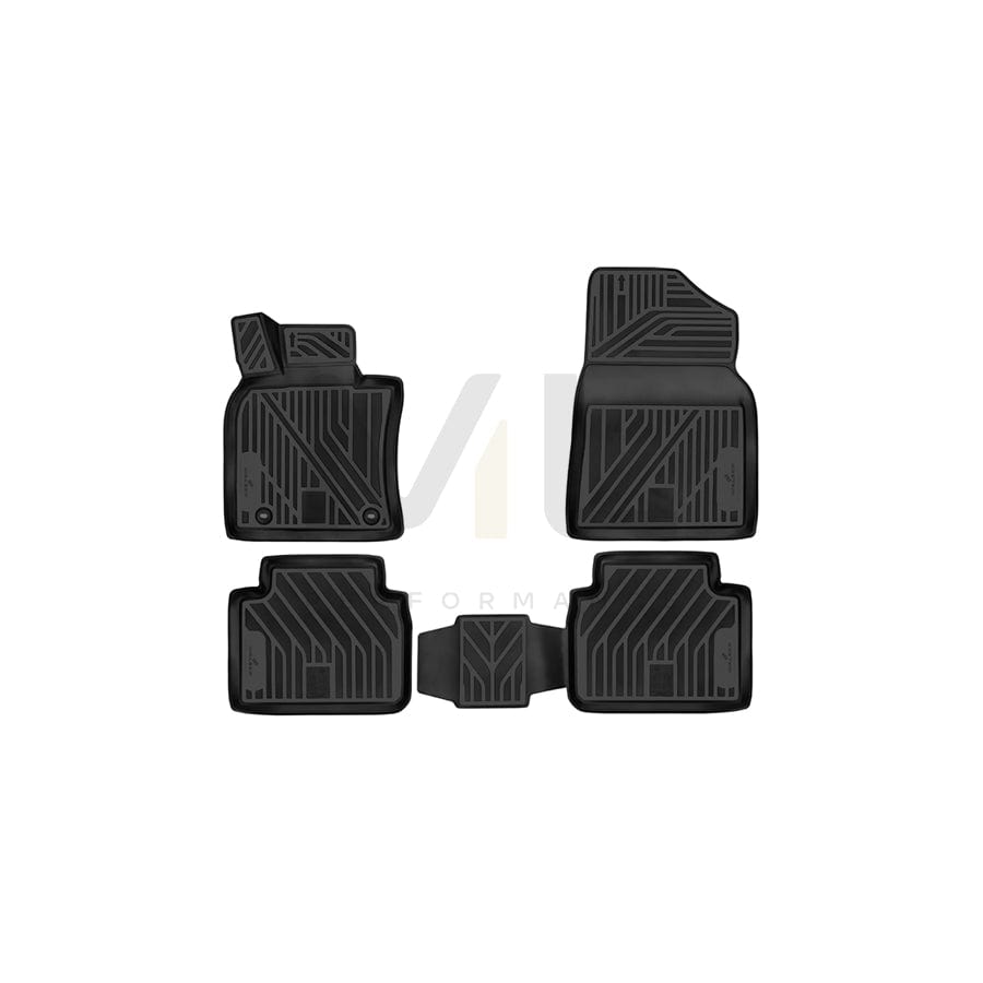 WALSER Tailored, XTR 75242 Floor mat set Elastomer, Front and Rear, Black