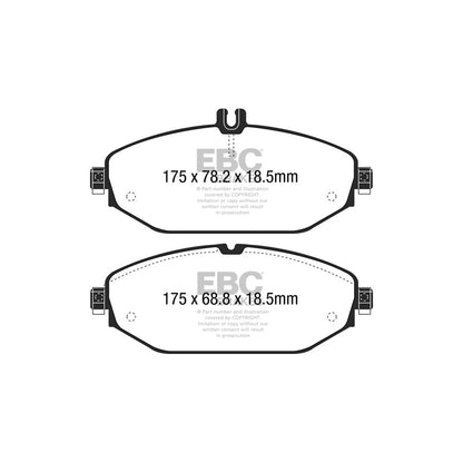 EBC DPX2214 Mercedes-Benz W/S/C/A205 W/S213 A/C238 Ultimax Front Brake Pads - ATE/TRW Caliper 2 | ML Performance UK Car Parts