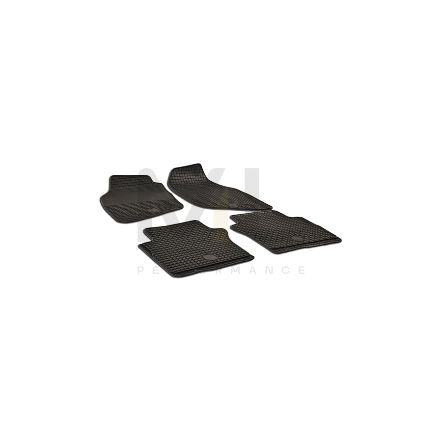 WALSER 50349 Floor mat set for HONDA City Saloon (GE4) Elastomer, Front and Rear, Quantity: 4, Black